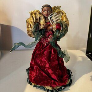 Vintage African American Angel Christmas Tree Topper
